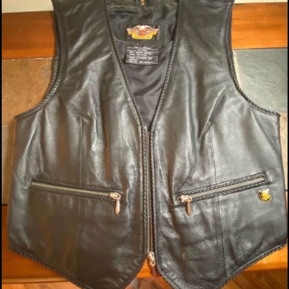 Women’s genuine leather Harley Davidson vest